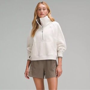 Lululemon Heathered Bone Half-Zip Scuba Sweatshirt